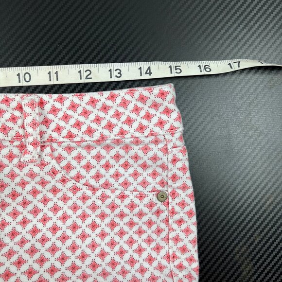 Abercrombie & Fitch Womens Pink & White Patterned Skinny Ankle Pants Size 6 W28 - Picture 5 of 8
